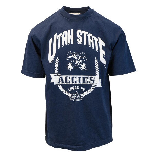 Tys Dyes Utah State Throwback Unisex T-Shirt Blue